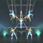 a team of acrobats performing