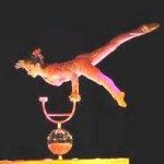an acrobat in a show