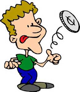 flipping a coin