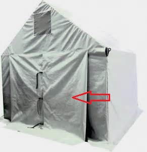 flap of a tent