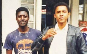 President Obama with his half-brother, Samson Obama