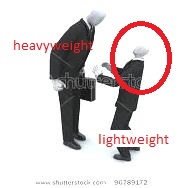 a lightweight & a heavyweight in business