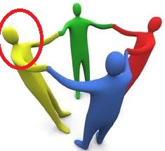 a linkman linking others in an activity