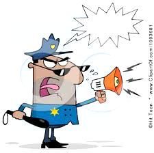 a martinet (a strict police officer)
