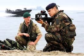 Royal marines getting ready for a fight
