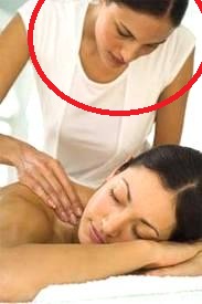 a masseuse at work