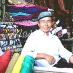 a cloth merchant with his wares