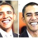 President Obama (L) & his match (R)