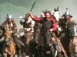 a band of marauders (the Huns) on an attacks