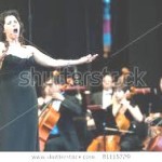 a mezzo-soprano on stage