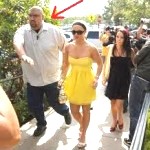 a celebrity with her minder