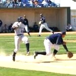 a quick mover catching the ball