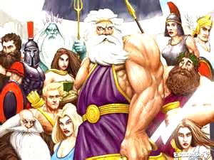 Greek mythological Olympians -- gods and goddesses of high order