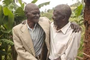 two Kenyan octogenarian brother meeting after 70 years separation