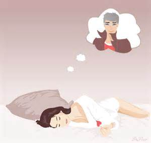 a woman dreaming of her old flame