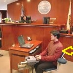 a court reporter taking noting down a court proceedings