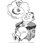 a rentier, content and comfortable with his investments and stocks