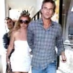 Britney Spears, popular pop singer, with her tour manager