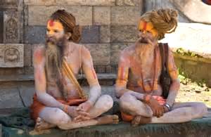 sadhus at a temple