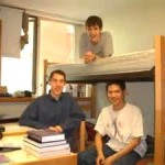happy roommates sharing a room