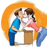 two passionate smoochers 