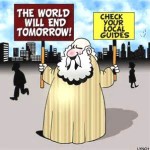 (a cartoon making fun of those we believe a soothsayer)