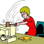 a bad sport, blaming the computer for her failure