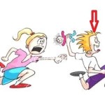 a typical spoilsport (R) ruining the girls fun with her toy
