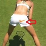 'Nike' sports shoe company is the sponsor of this tennis player